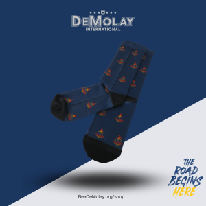 Whitaker Carry the Flame Navy Socks