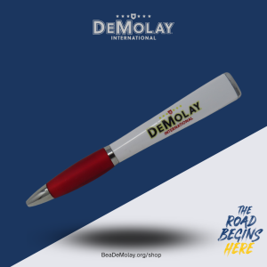 Red and White DeMolay International Pen