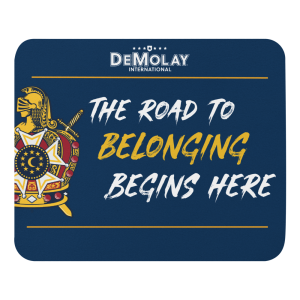 The Road to Belonging Begins Here Mouse Pad - Color Emblem